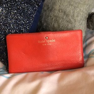 Kate Spade coral snap wallet